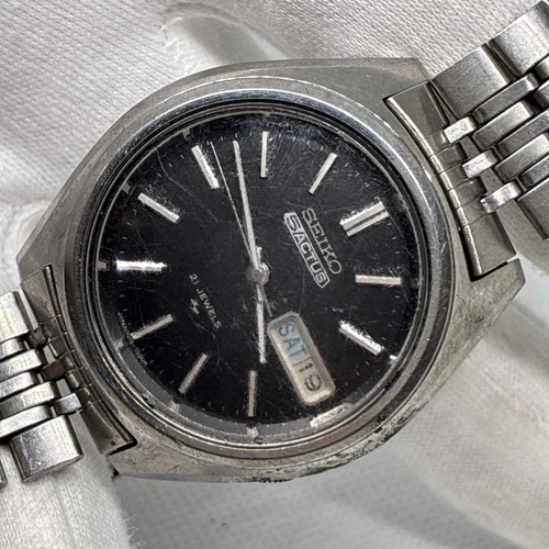 Vintage 70s Seiko 5 Actus 21 Jewel 7019-7060 Automatic Watch - Spares / Repairs!