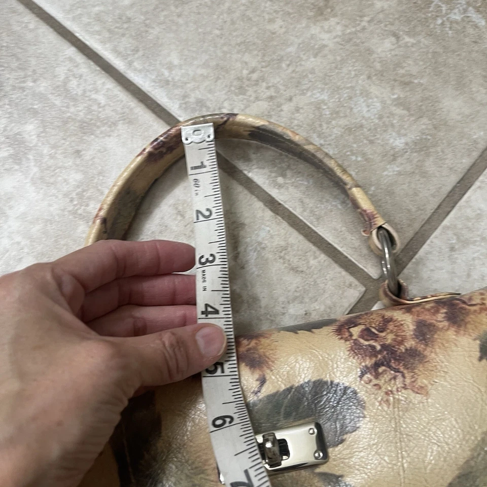 RARO BOLSO DE MANO Osprey LONDON Por Graeme Ellisdon Cuero FLORAL VINTAGE RETRO USADO EN EXCELENTE ESTADO Foto 3 de 4