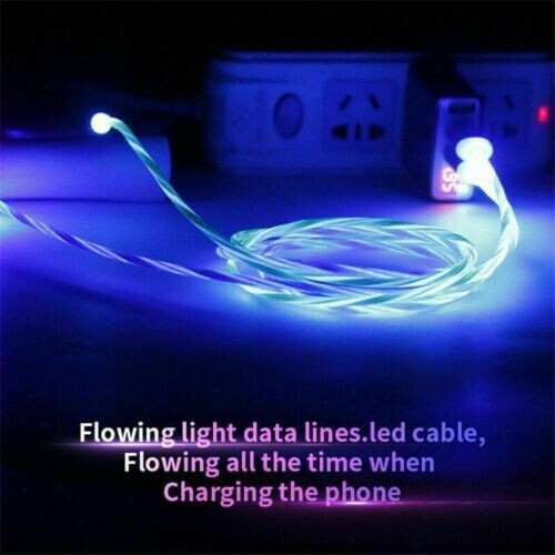 Chargeur Magnétique pour iPhone USB-C Micro-USB 3 en 1 Charge Rapide LED Câble Aimant - Photo 8 sur 8