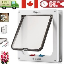 Durable 9.25" x 9.92" Cat Door with Transparent Flap - Easy Install Design