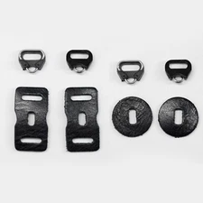 8PCS Strap Adapter Triangle Ring Camera Accessory Set with Genuine Leather PadqX