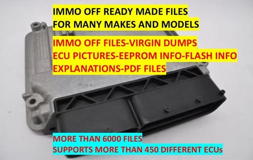 IMMO OFF files for many makes with over 6000 files and 450 different ECUs