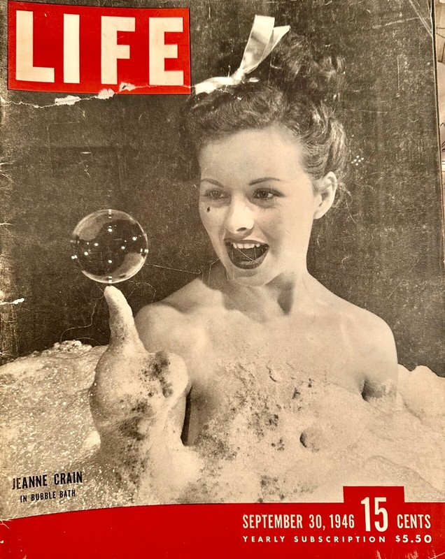Life Mag,Sept 30,1946,140 pages "Jeanne Crain"talented youn stars,great ads,cars