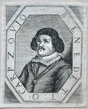BENEDETTO CARPZOVIO AVOCAT (1595-1666) WITTENBERG PORTRAIT ENGRAVING 17th century