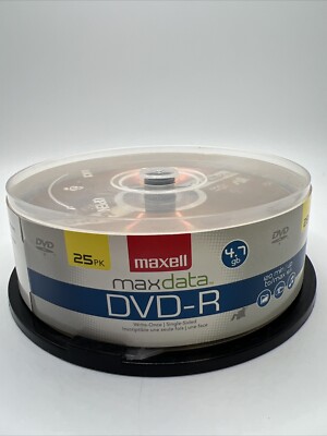 21 PK Maxell Maxdata DVD-R, 4.7 gb, 120 min, Write Once with 16X Write Speed
