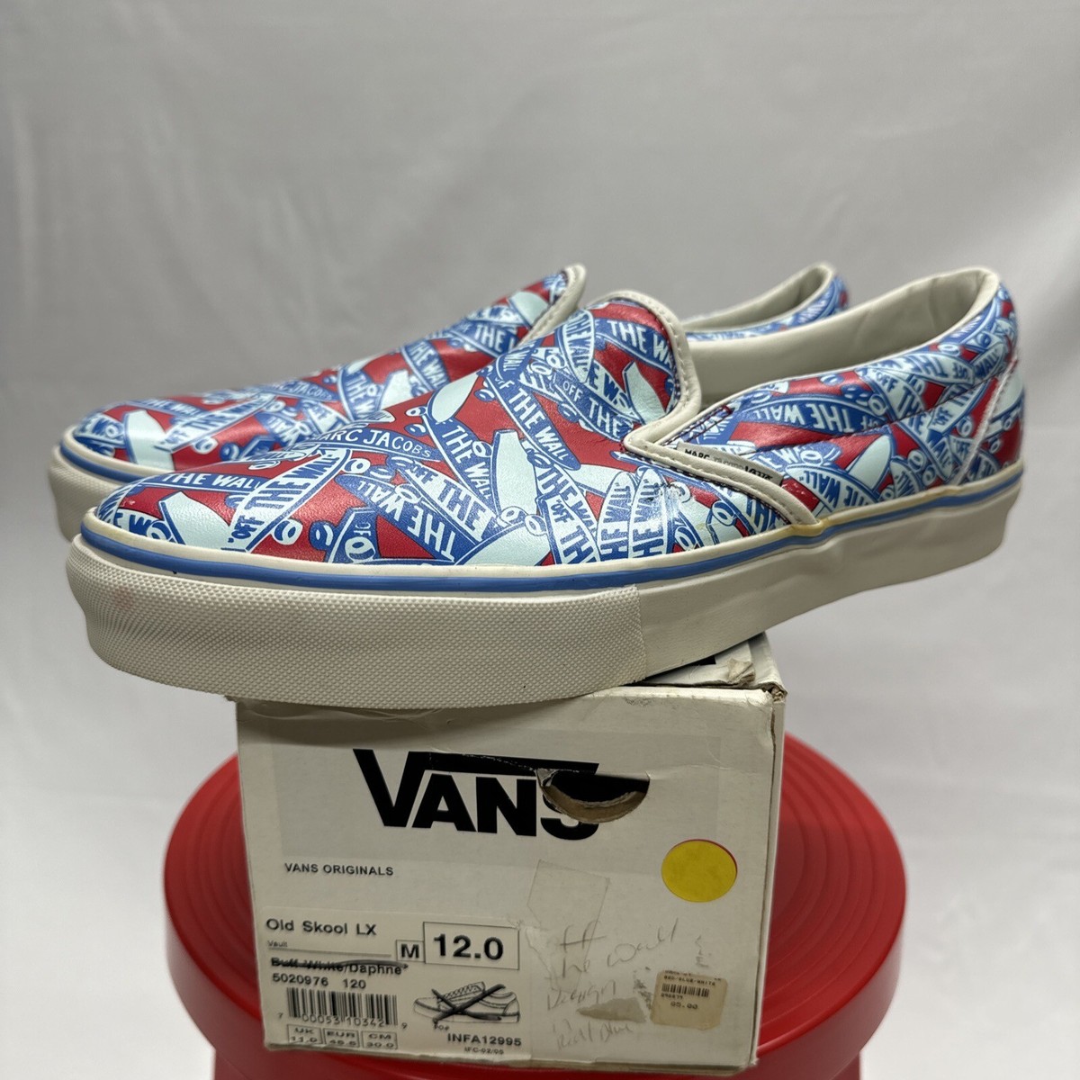MARC BY MARC JACOBS X VANS SLIP ON LOGO SKATE SHOE SNEAKERS SZ 12
