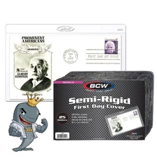 BCW First Day Cover Semi-Rigid Holder 25ct FREE SHIP