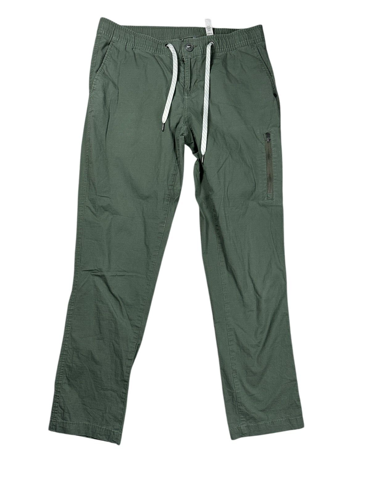 Vuori Ripstop Pants Womens Medium Olive Green Pull On Ankle Outdoor VW401