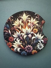 Flowers! Car Coaster.  Bright Colors.