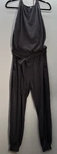 Byinns Women's Jumpsuit Soft Pockets Soft Belted Long Rompers Medium New