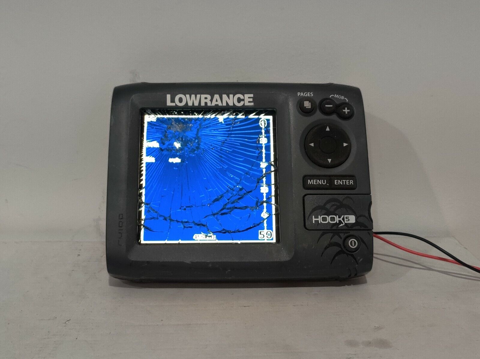 Lowrance HOOK-5 FishFinder Sonar Radar Mapping 000-12655-001-TESTED