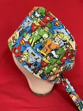 Men/Women Surgical Scrub Cap Lined Comic Super Cool  100% Cotton