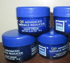 Lot of 4 NIVEA Visage Q10 Advanced Wrinkle Reducer Night Cream creme 0.34 oz