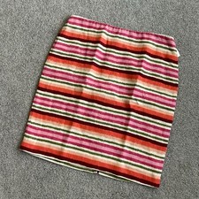 - TALBOTS 100 Linen Striped Colors Pencil Skirt Summer Spring US 4P
