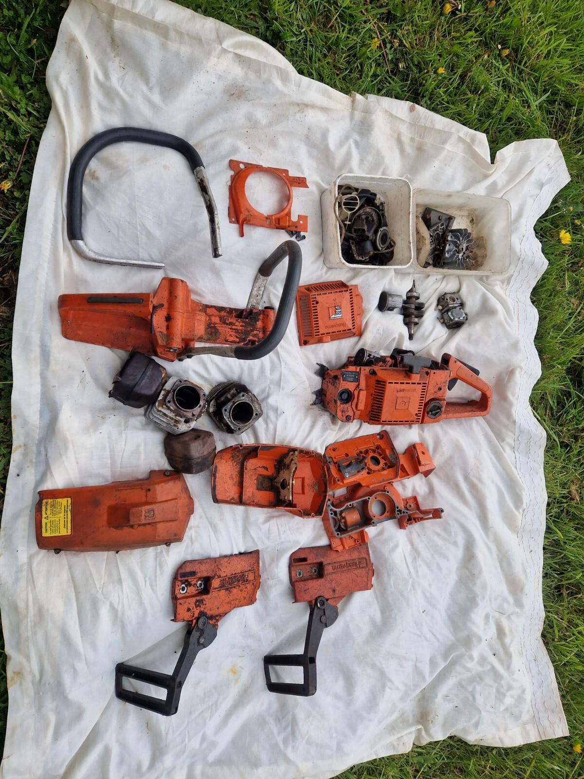 HUSQVARNA 254 CHAINSAW PARTS X2 SAWS for RESTORATION Great Reliable Saw