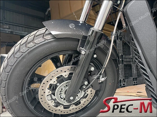 JPM CF FIBRA DE CARBONO ESTILO OE GUARDABARROS DELANTERO PARA INDIAN SCOUT 2015-2021 Foto 2 de 2
