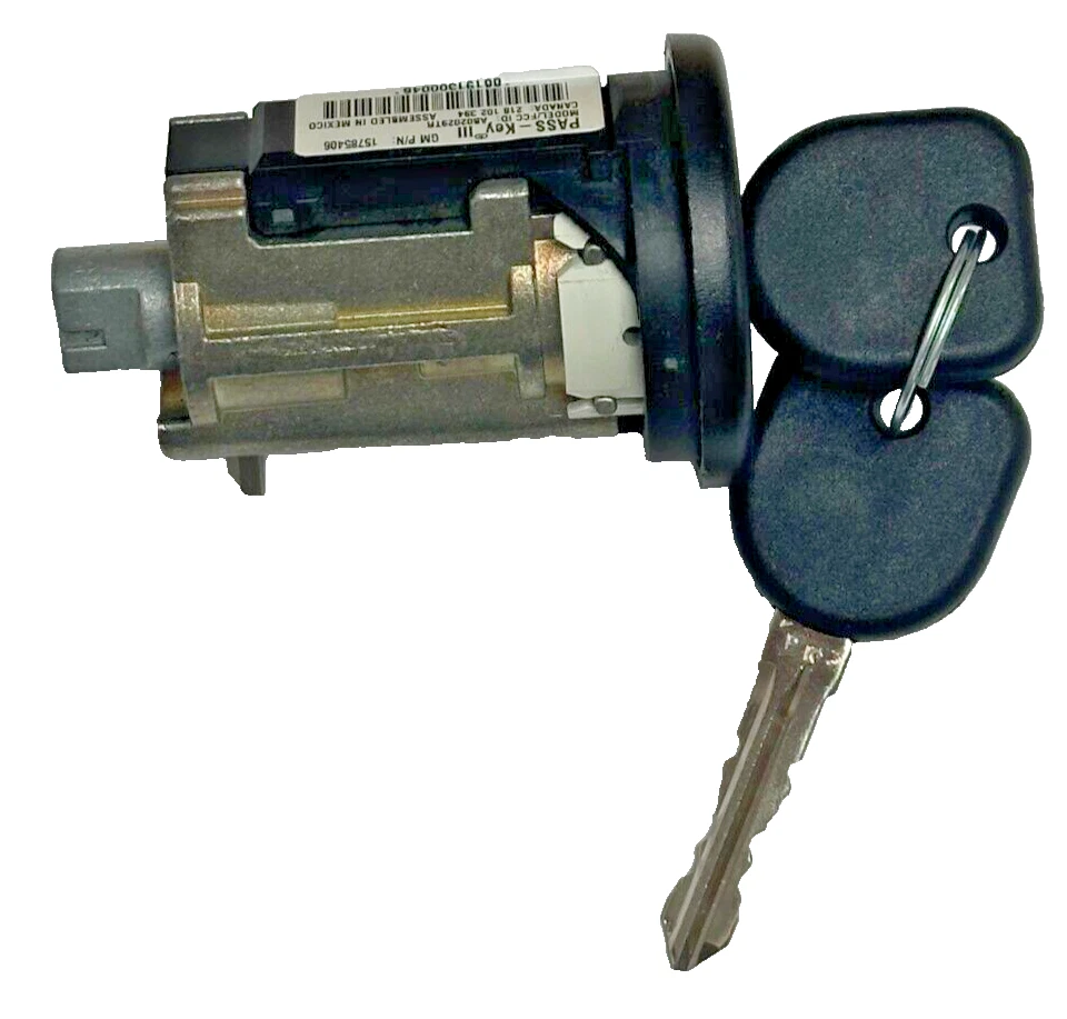 Pontiac Grand Prix 2004-2008 cilindro de bloqueo de encendido con 2 llaves nuevo fabricante de equipos originales 19207987 Foto 2 de 4