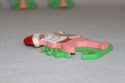 Avon Surf's Up Santa Ornament Lot of 7 Coast to Coast Flamingo Wood USED EX - Picture 5 of 17