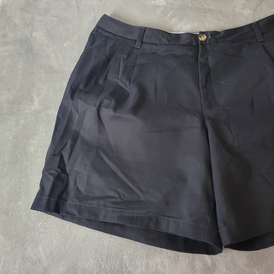 Liz Claiborne Audra Women Shorts 22W Plus Black Cotton Pockets Zip Elastic Waist - Image 4 of 4