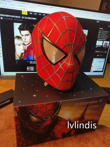 US Movie Ver. Spider-Man 1:1 Handmade Mask Headgear Helmet Cosplay Halloween