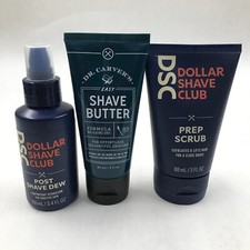 DOLLAR SHAVE CLUB DR CARVER S LOT Prep Scrub Shave Butter Post Shave Dew