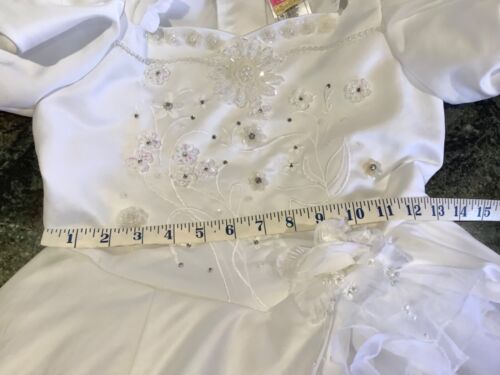 Vestido DISNEY Encantado Talla 10 grls Blanco Giselle Boda Dama de honor 1ª Comunión - Imagen 13 de 14
