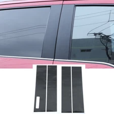 Exterior Window B Pillar Post Trim Stickers Accessories For Ford F150 15+ Carbon