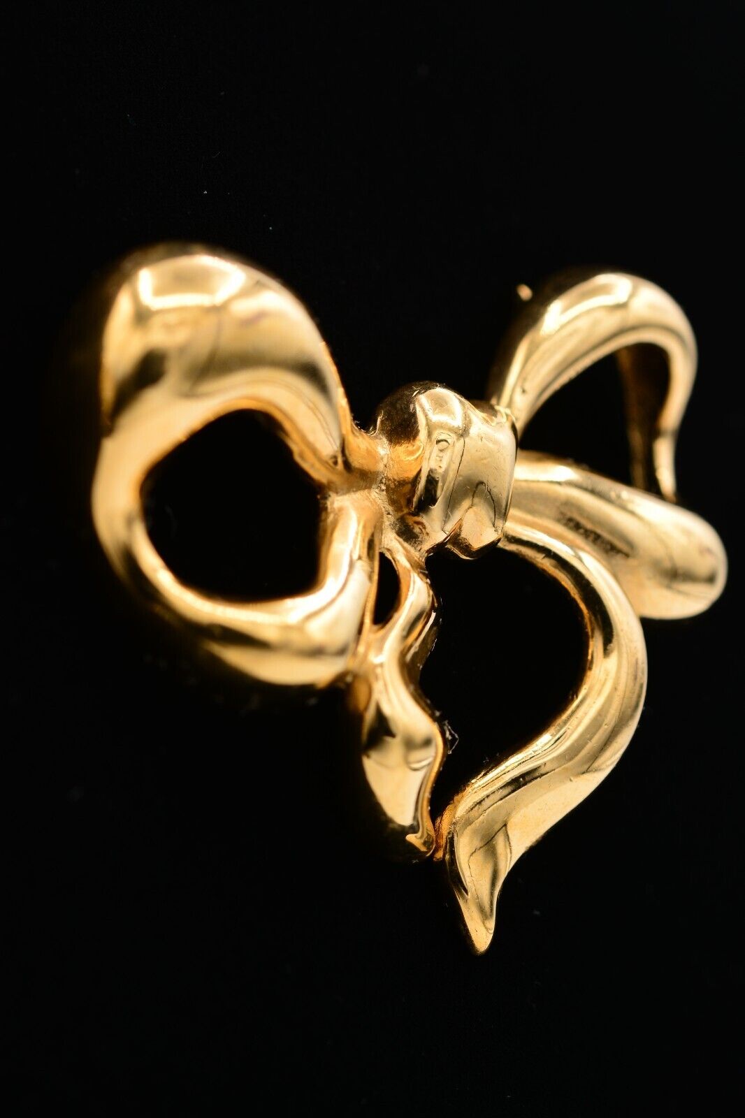 Givenchy Vintage Bow Pin Brooch Gold Large Chunky… - image 3