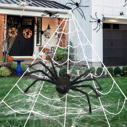 Halloween Decorations Clearance Hairy Scary Giant Spider Fake Large Props Outdoo - Picture 2 of 59