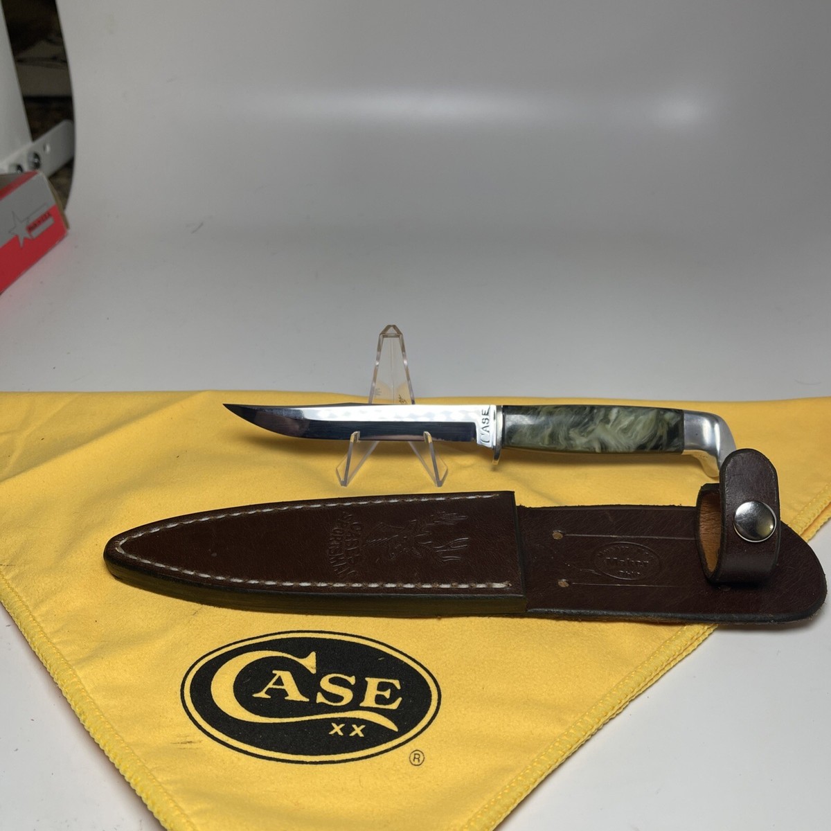 Case Tested knife 1920-1940 Hunting Fixed Blade knife swirl Green