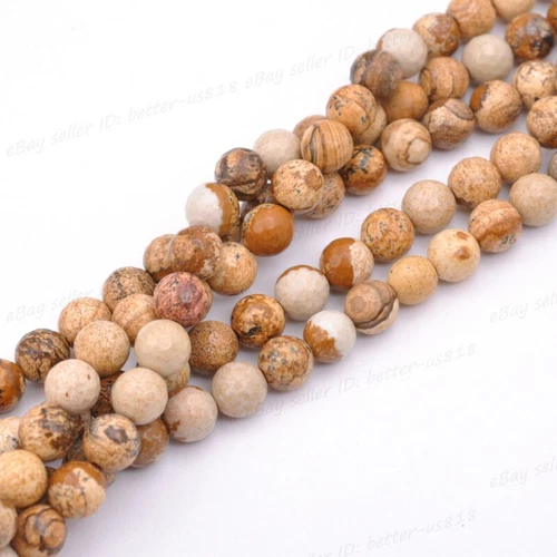 Wholesale Natural Gemstone FACETED Round Spacer Loose Beads 4MM 6MM 8MM 10MM - Picture 82 of 135
