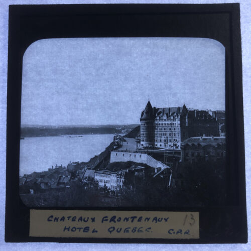 1800's Victorian Glass Magic Slide Canadian Pacific Railway Frontenac Hotel - Picture 1 of 1