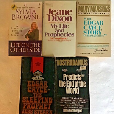 LOT OF 5 VARIOUS PROPHECY AND PREDICTIONS PB BOOKS- -FREE SHIP