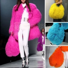 Hand Lamb Design Real Fur Bag Bags Simple Shoulder Mongolian Fluffy Handbags