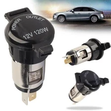 12V 120W Cigarette Lighter Power Socket Plug Outlet for Car Motorcycle