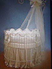 Round Baby Fitted Crib Sheet Egyptian 300 Thread Count Cotton Solid Colors