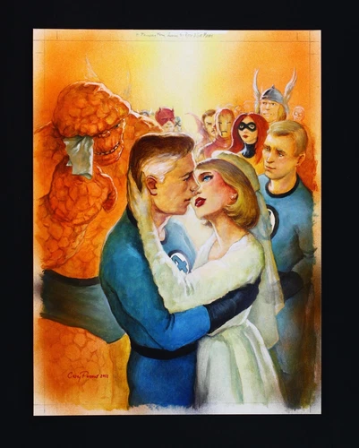 FANTASTIC FOUR ORIGINAL ART CASEY PARSONS MARVEL FLAIR Flairium Upper Deck 1/1
