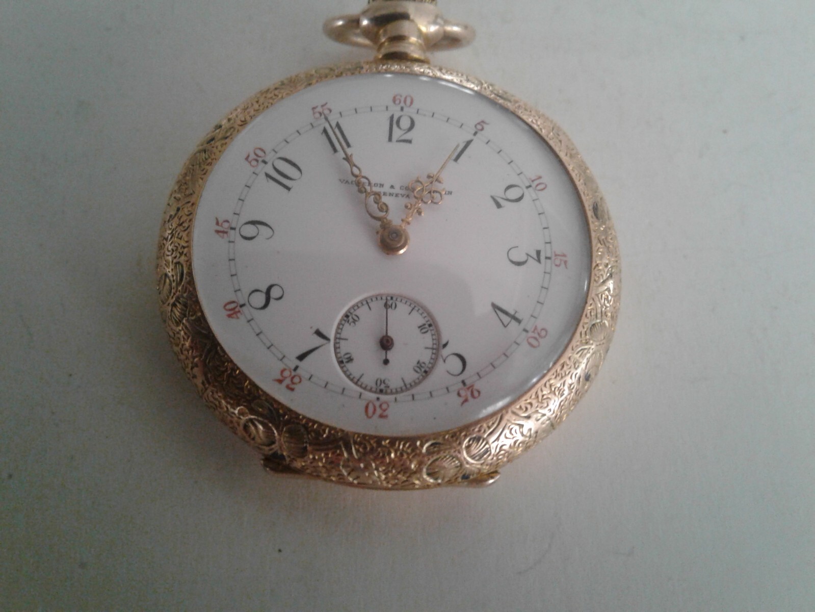 VACHERON & CONSTANTIN VINTAGE 14k GOLD LADY'S 35mm POCKET WATCH RUNS # 3S 01637