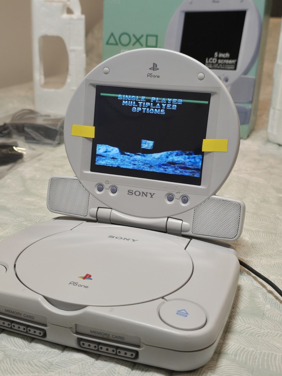 PSOne Combo Ps1 With LCD Screen (CIB), Box, Foams, Manuals, Power