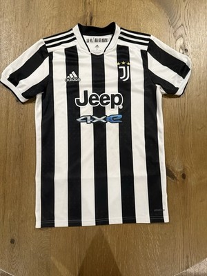 adidas Juventus Soccer Jersey Black White Jeep 4XE Three Stars