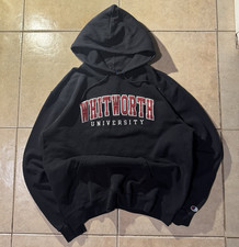 Champion Whitworth University Black Pullover Hoodie Sweatshirt Size L Champion Whitworth University Black Pullover Hoodie Sweatshirt Size L