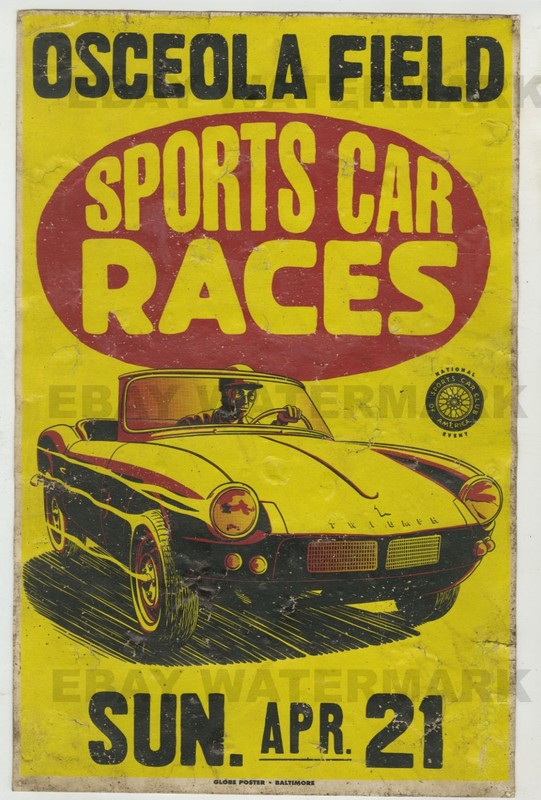 1960's Triumph Spitfire Osceola Florida Race Vintage Advertising Poster 11x17