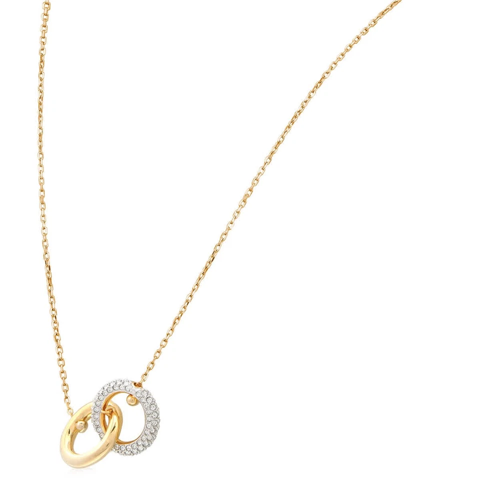 Pingente Swarovski Dextera ouro interligado brilhante - Imagem 3 de 4