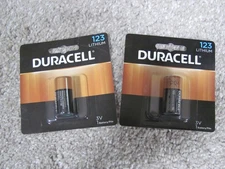 Lot of 2! Duracell 123 3V High Power Lithium Battery, Pack of 1 Brand New
