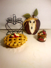 Apple Decor Lot Wood Apple Wall Decor, Salt S...