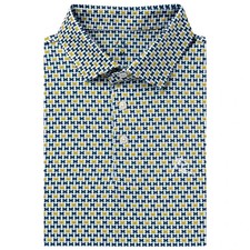 Rhoback "The Michigan M" Men's Collegiate Polo, Performance Fit Stretch