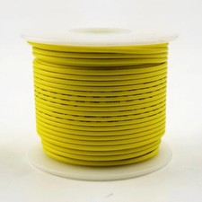 H22-04-100 100FT 22AWG YELLOW Stranded Electronic Hook Up 300V Wire UL1007 80C