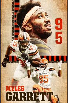 #ad Myles Garrett 4x6 Photo Cleveland Browns Sack Machine NFL $3.29