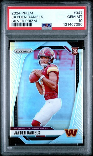 2024 Panini Prizm #347 Jayden Daniels Silver PSA 10