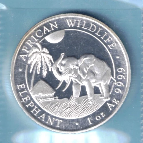 2017 Somalia Silver Elephant 1 oz — photo from the most recent tracked eBay sale